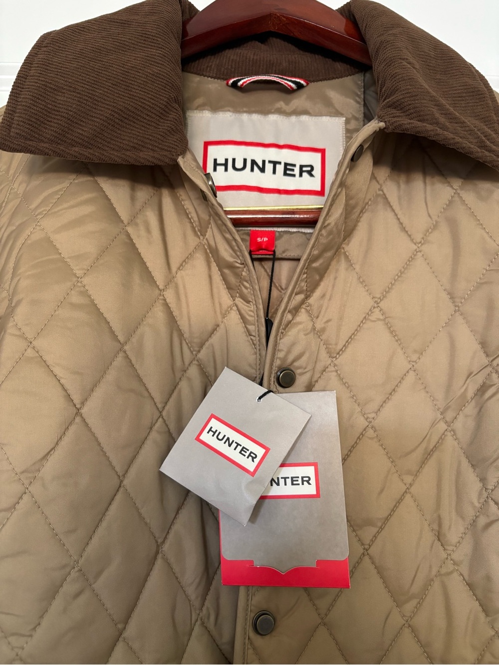 NWT Hunter Rachel Quilted Barn Jacket British Tan S - Picture 5 of 7